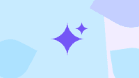 Two purple stars on a blue background